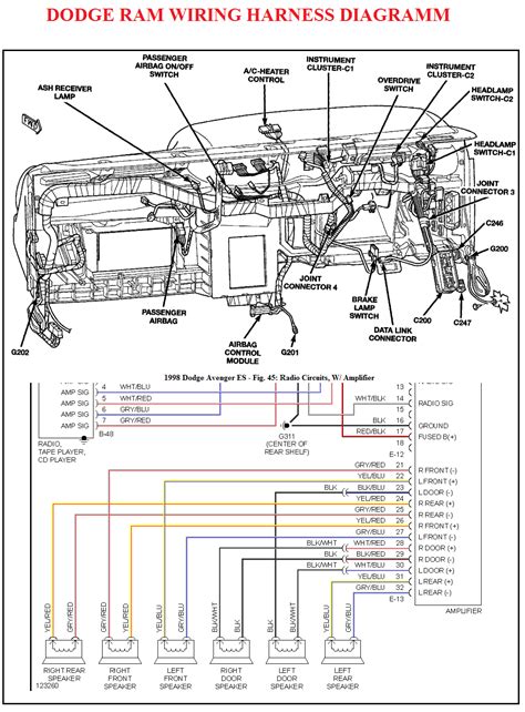 Radio wiring diagram for 2001 dodge ram 1500 - Step 3 - Remove the old head unit. Use the Phillips screwdriver to remove a screw on each corner of the stereo head unit. Carefully pull out the head unit, and disconnect the wire harness as well as antenna plug attached to its back side. Figure 4. Remove the stereo head unit screws. Figure 5.